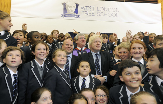 Boris Johnson at a school in West London. Photo from Hammersmith & Fulham Council via Flickr.