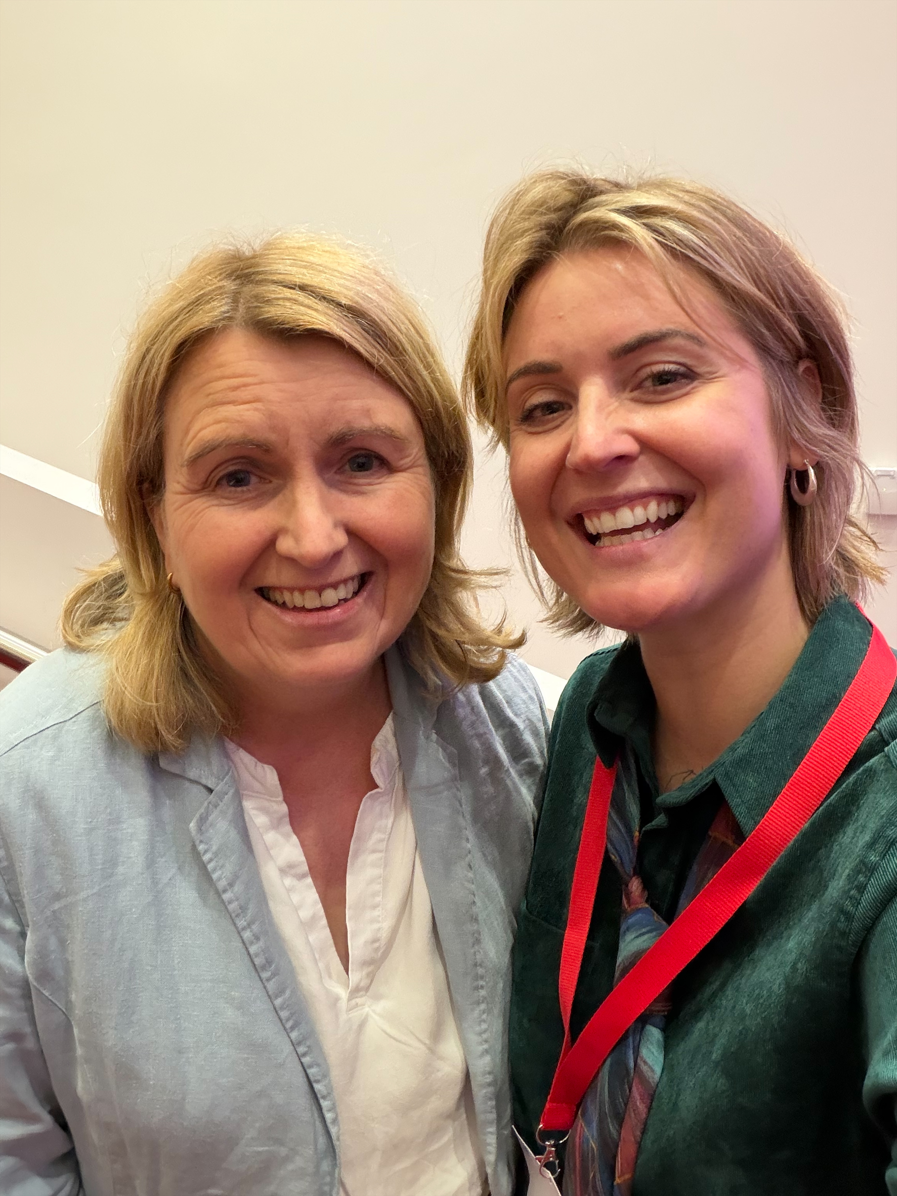 Myself and Laura Lundy (on the left). Thrilled to meet such a trailblazer of participation